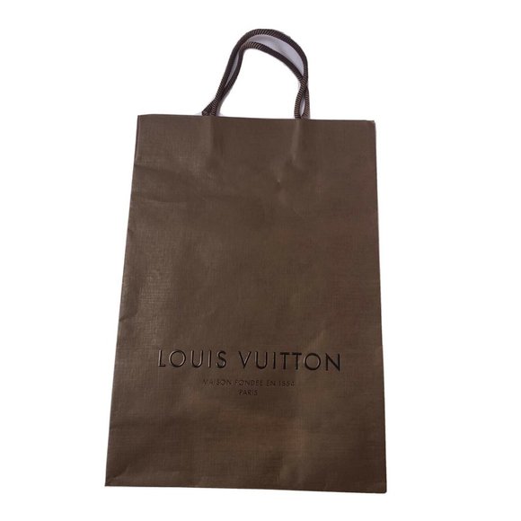 Louis Vuittons Paper Shopping Bag Brown 14" x 9.6" x 4.3" - Picture 1 of 10